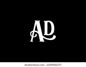 AD letter logo design and monogram logo design