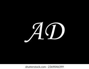 AD letter logo design and monogram logo design