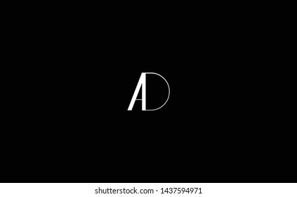 AD Letter Logo Design Template Vector