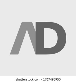 AD letter Logo Design Template Vector