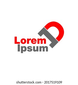 AD letter Logo Design Template Magnet Vector