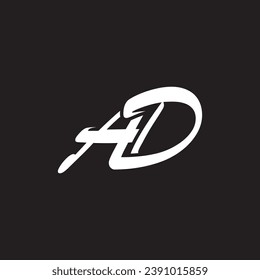 vector de diseño de logotipo de letra AD