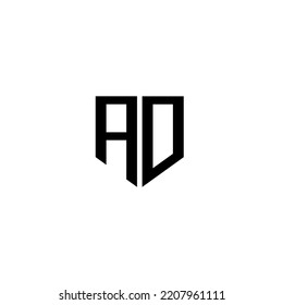 AD letter logo design with white background in illustrator. Vector logo, calligraphy designs for logo, Poster, Invitation, etc