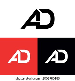 AD letter logo vector design