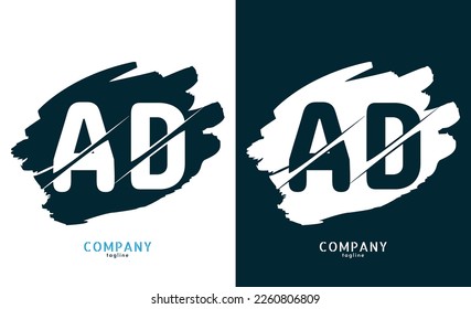 AD letter logo vector design template NEW