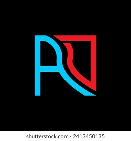 Diseño vectorial del logotipo de la letra AD, logotipo simple y moderno de AD. Diseño de alfabetos de lujo AD  