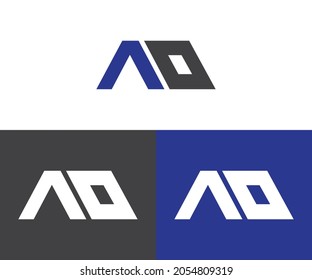 AD letter  logo vector icon illustration