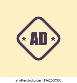 AD Letter Logo Vector Illustration. Logo Initial Design Concept.