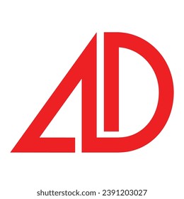 diseño de ilustración de logotipo vectorial de letra ad