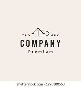 Werbetext für das Logo des Hipster-Vintage-Zeichens, Vektorsymbol