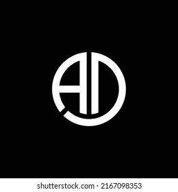 diseño de logotipo de marca de letra AD 
