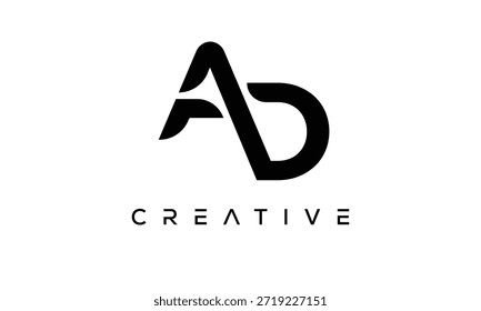 AD Letter Monogram Logo for Modern Creative Brand Identity