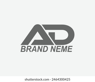  AD letter personal logo design template Free vector
