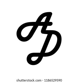 ad letter vector logo