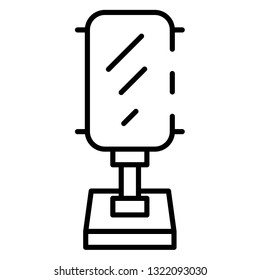 Ad lightbox icon. Outline ad lightbox vector icon for web design isolated on white background