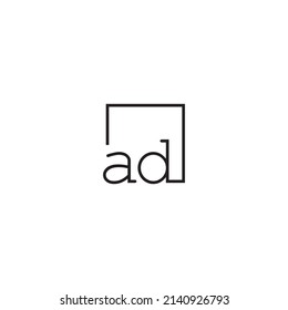 AD line concept logo in high quality professional design that will be best for your companies