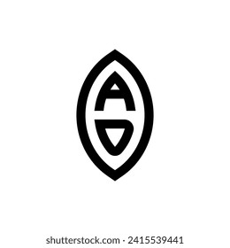 AD line geometric monogram with high quality professional design that will print well