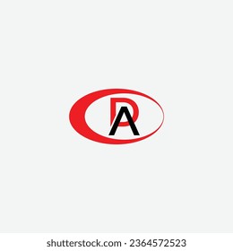 AD Logo. black red AD A D alphabet letter logo Design for company and business.Letter Design Vector with Red and Black Colors.

