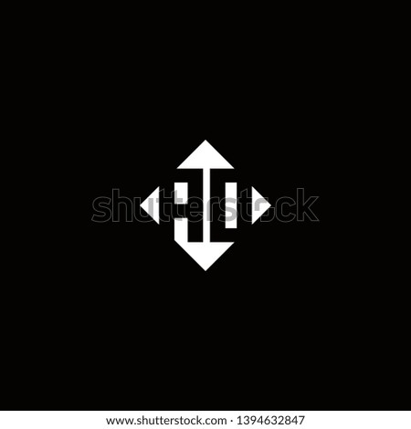 AD Logo Capital Modern of Negative Space Square Designs Template with Black Background