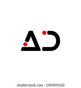 AD logo design fully customize vector file.