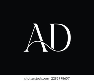 AD logo design template illustration