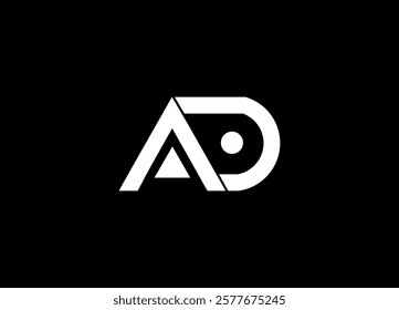 AD Logo Design Template Vector Graphic Branding Element.
