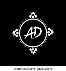 AD logo design with unique and simple design