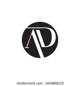 ad logo design vector icon