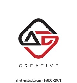 ad logo design vector icon symbol