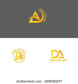 Diseño de logotipo de AD, logotipo de AD, diseño de vector de AD, diseño de carta de AD.