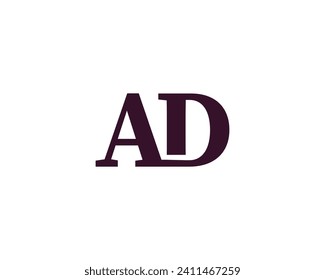 AD Logo design vector template