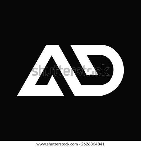 Ad logo, Ad latter logo, Monogram logo, alphabet