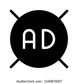 ad marketing vector glyph flat icon