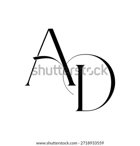 AD Monogram Initial Letters Logo