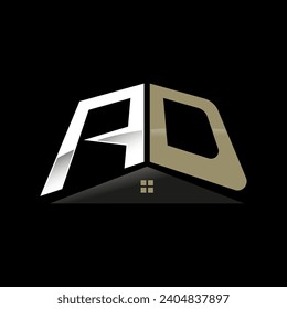 Diseño de logotipo de monograma AD, logotipo de realeza