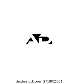 Logotipo del monograma del espacio negativo del anuncio publicitario – diseño minimalista moderno de la marca de letras