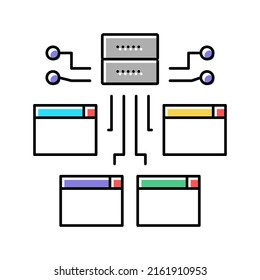 vector de icono de color de red de anuncios. señal de red de anuncios. ilustración de símbolo aislado