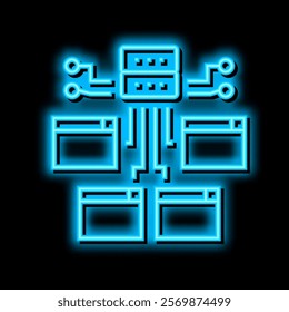 ad network neon light sign vector. ad network illustration