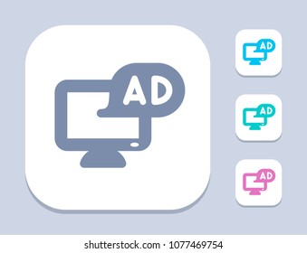 Ad On Computer - LED Icons. A professional, pixel-aligned icon.