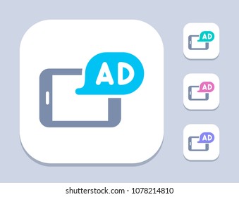 Ad On Tablet - LED Duo Icons. A professional, pixel-aligned icon.