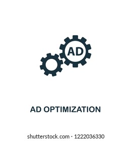 Ad Optimization icon. Premium style design from advertising collection. UX and UI. Pixel perfect ad optimization icon for web design, apps, software, printing usage.