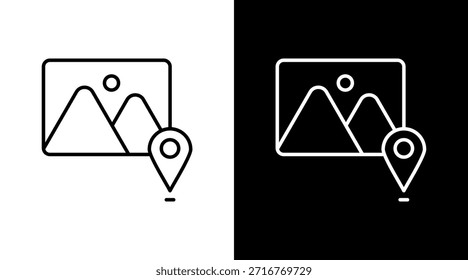 Design des weißen Symbolsatzes für die Anzeigenplatzierung
