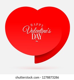 An ad with a red tag for an advertising campaign at retail on the day of purchase. Vector illustration of love and valentine day.