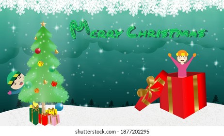 ad template Cartoon image celebration Christmas festival
