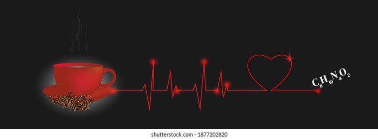 ad template  Drinking coffee with a heartbeat  