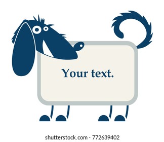 Ad template. White background. Dog.