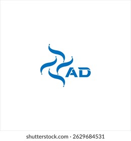 AD Único moderno abstrato abstrato geométrico logotipo minimalista. Projeto do logotipo da letra vetorial das iniciais do AD. 
