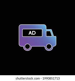 AD Van blue gradient vector icon