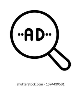 ad vector thin line icon 