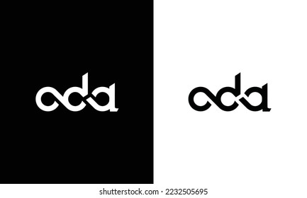 ADA abstract vector logo monogram template